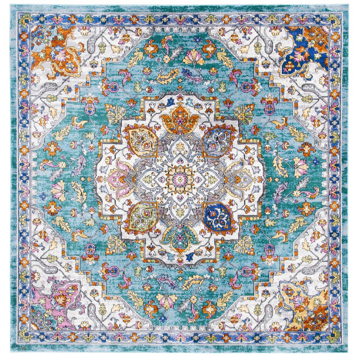 Safavieh Aria 102 Rug, ARA102 - Turquoise / Ivory