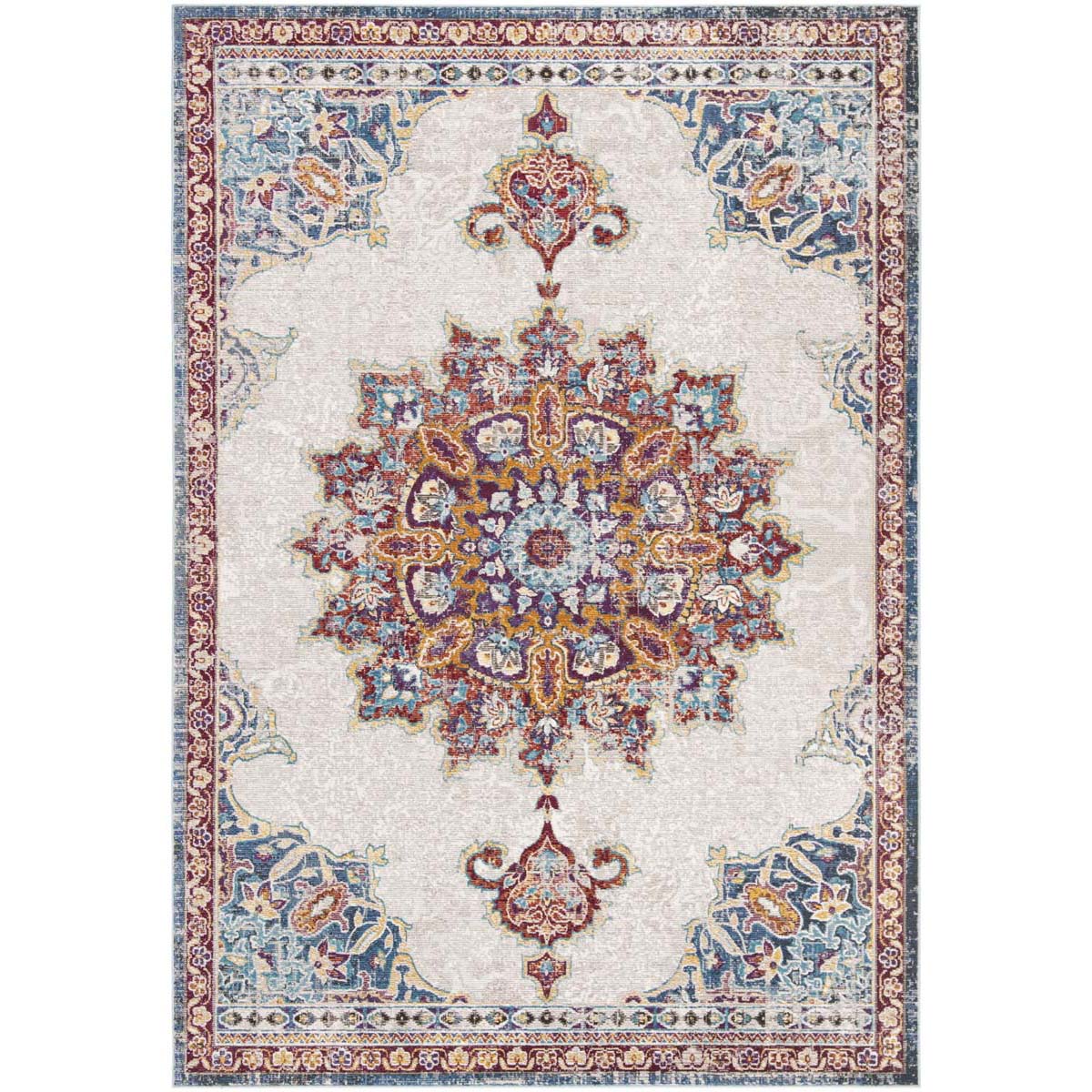 Safavieh Aria 103 Rug, ARA103 - Ivory / Navy