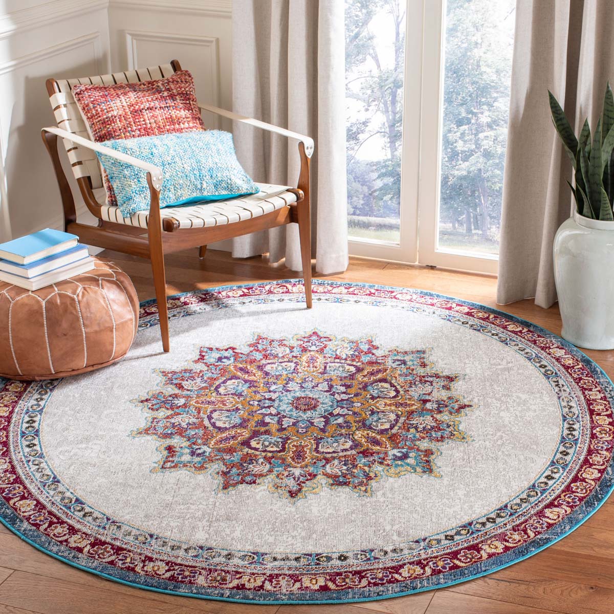 Safavieh Aria 103 Rug, ARA103 - Ivory / Navy
