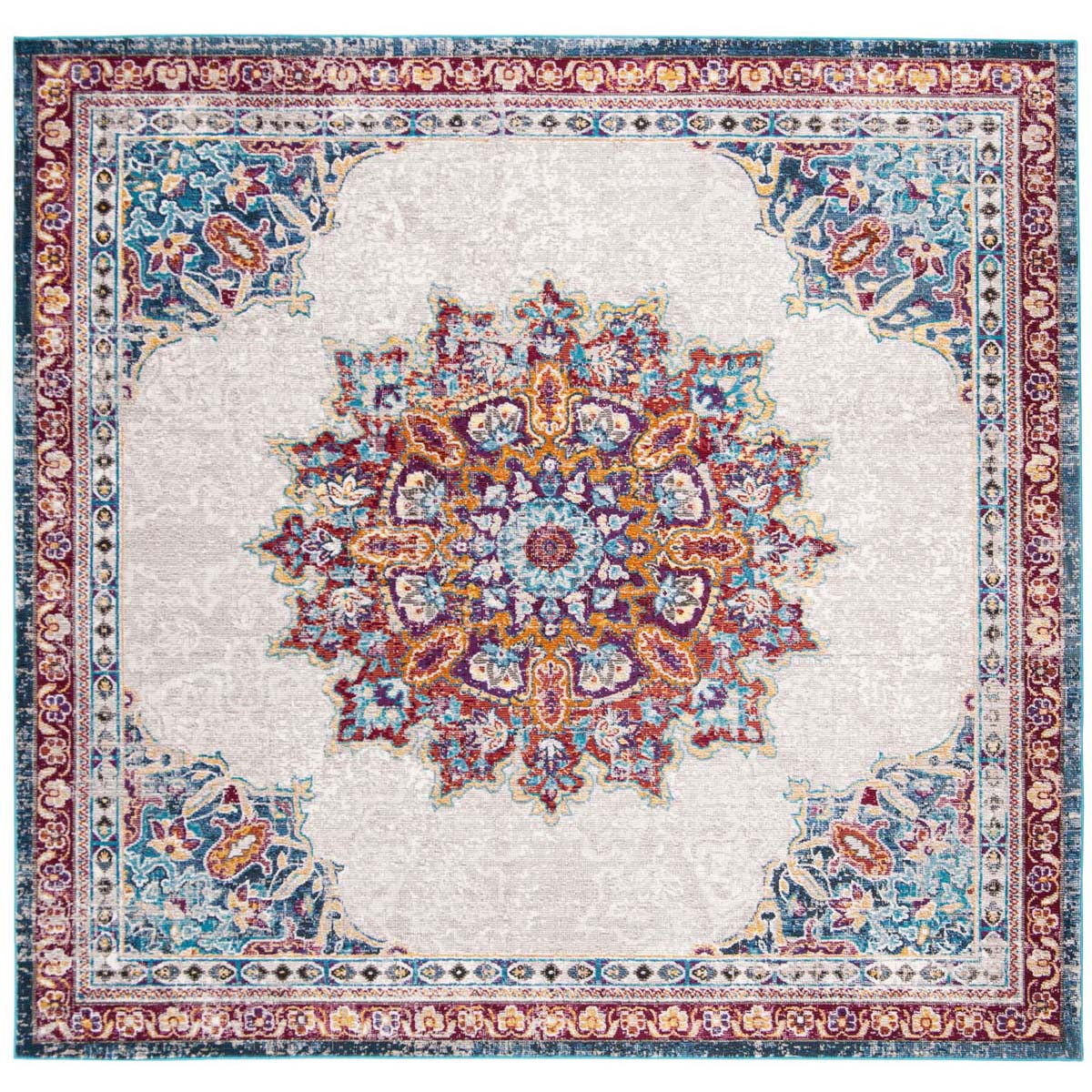Safavieh Aria 103 Rug, ARA103 - Ivory / Navy