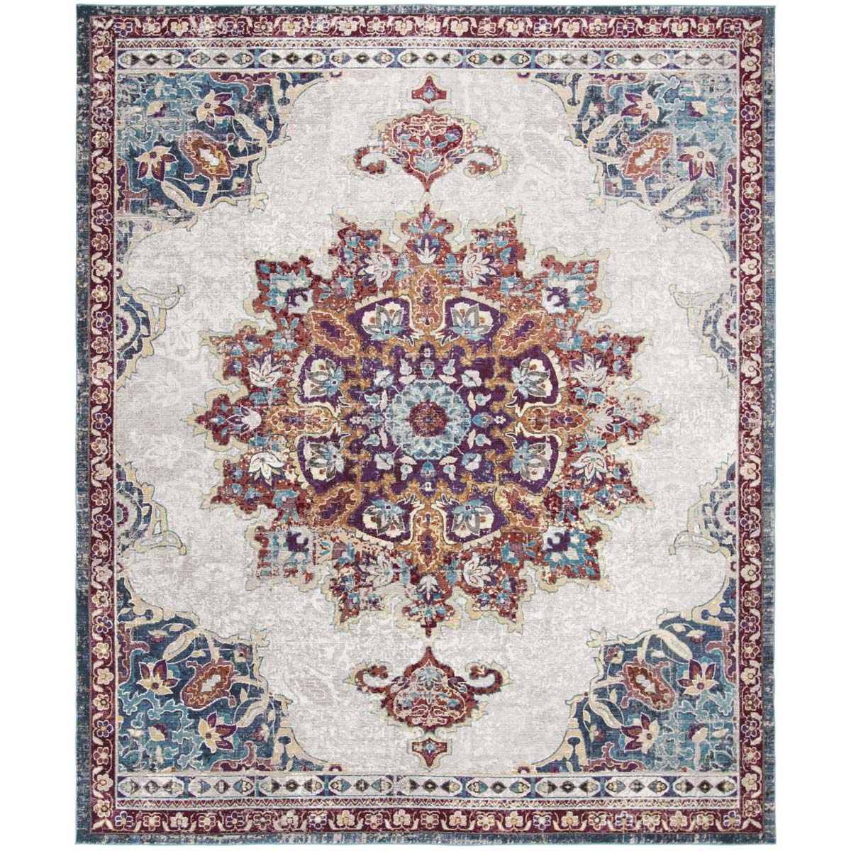 Safavieh Aria 103 Rug, ARA103 - Ivory / Navy