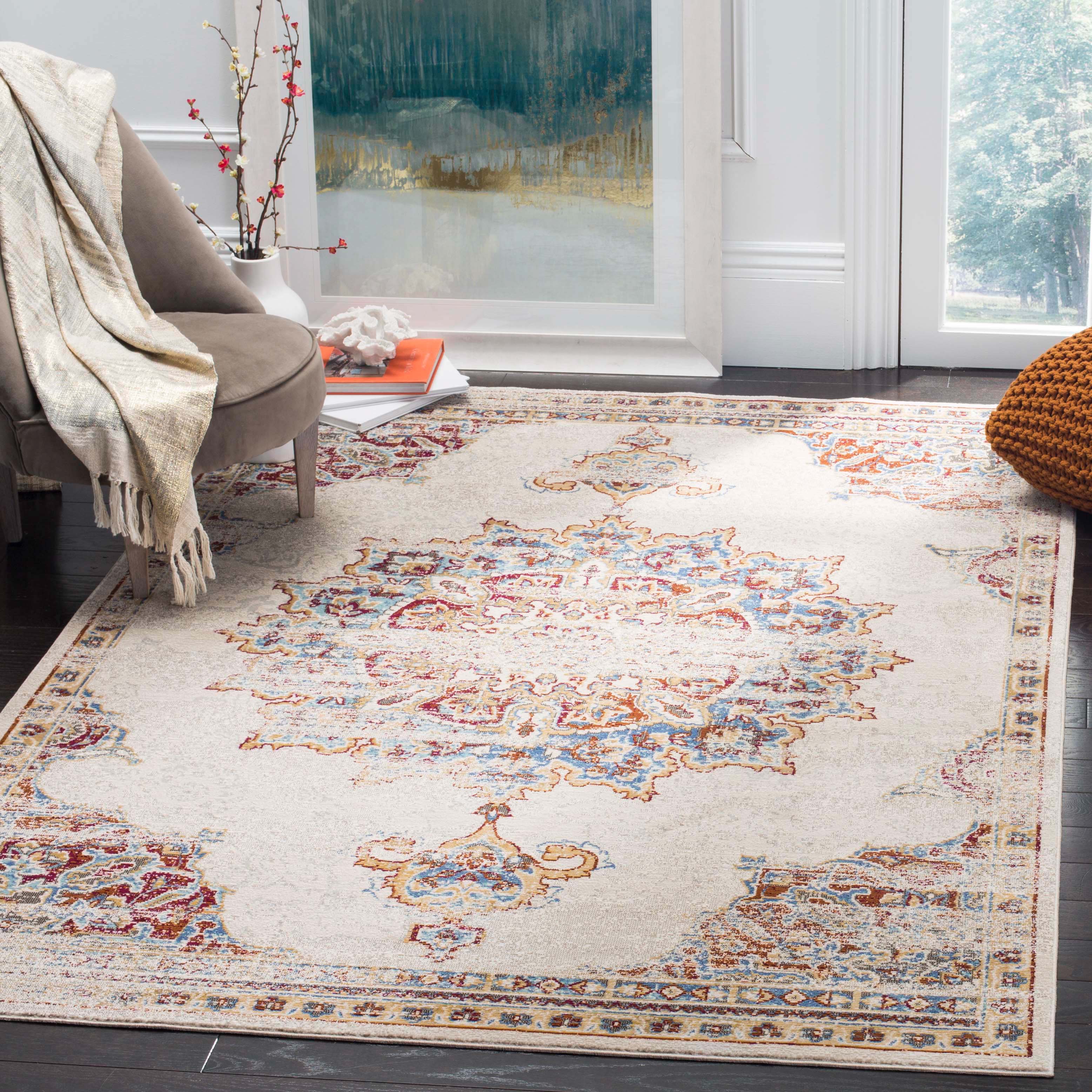 Safavieh Aria 103 Rug, ARA103 - Creme / Red