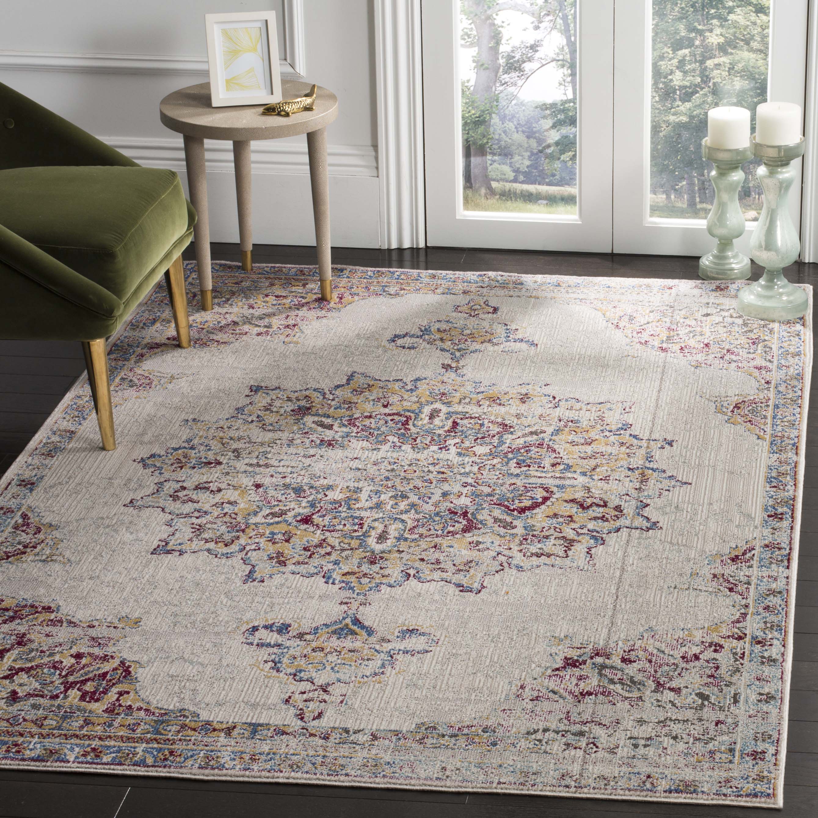 Safavieh Aria 103 Rug, ARA103 - Creme / Red