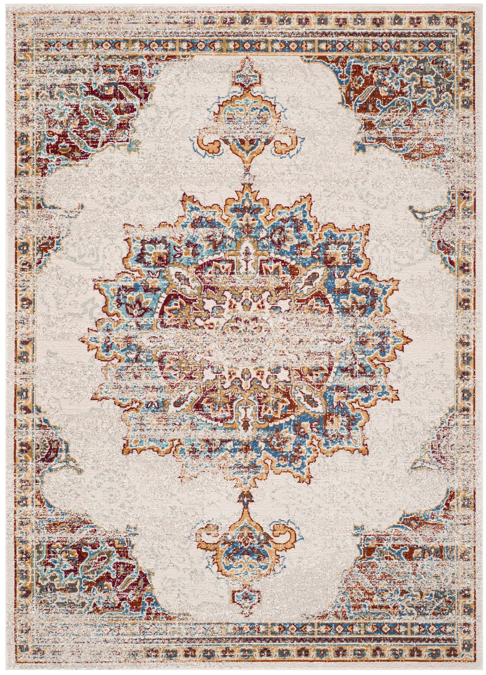 Safavieh Aria 103 Rug, ARA103 - Creme / Red