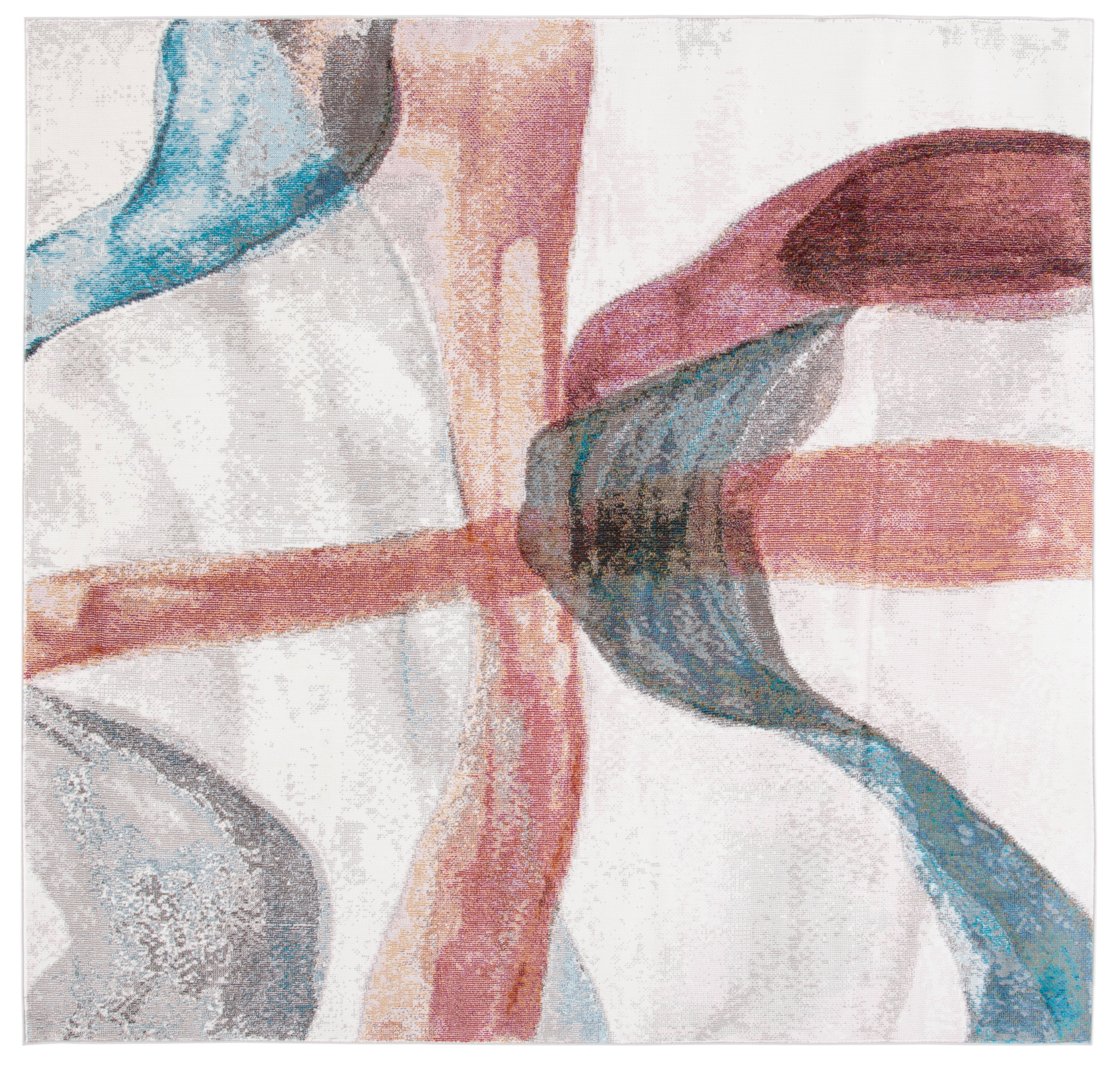 Safavieh Aria 109 Rug, ARA109 - Ivory / Plum