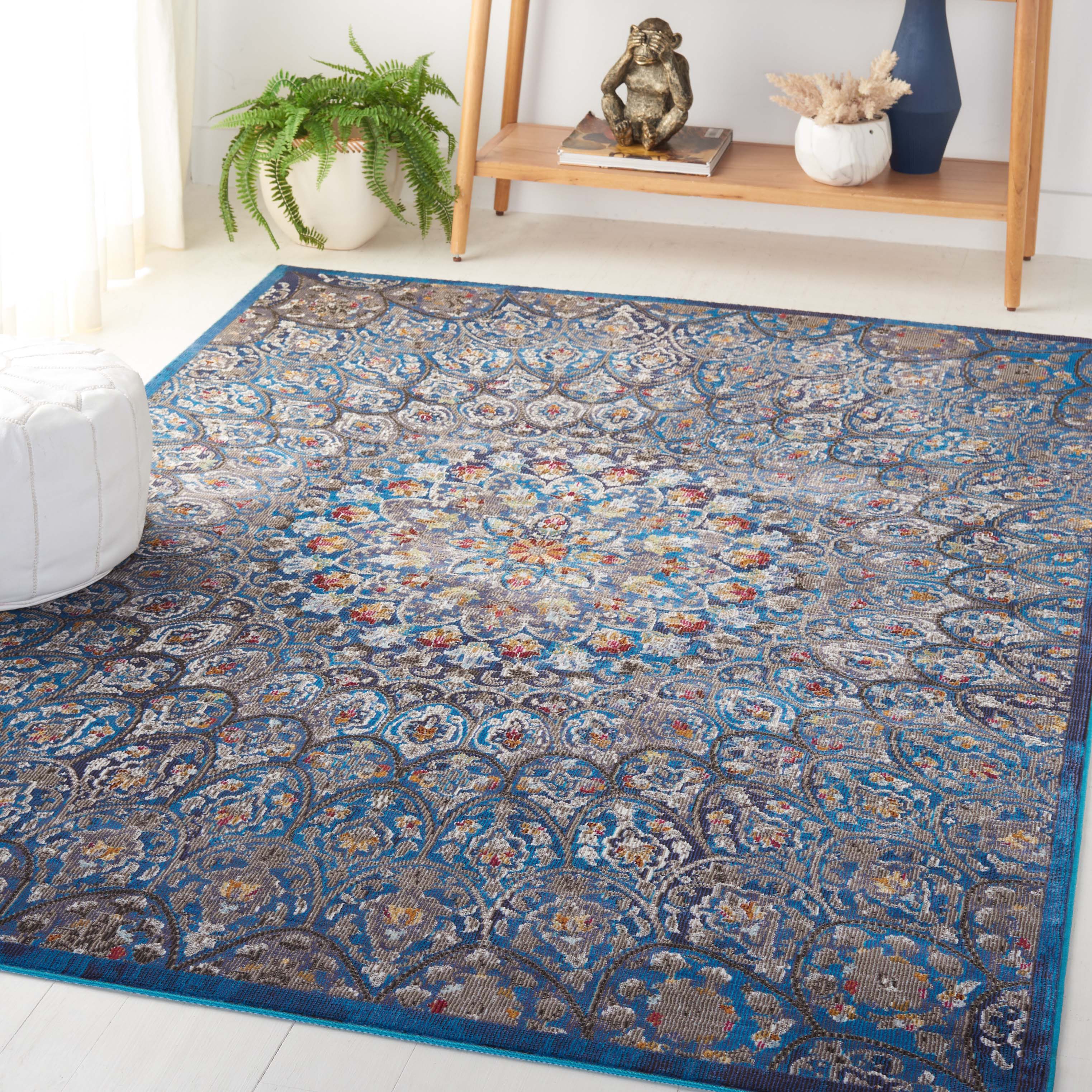 Safavieh Aria 112 Rug, ARA112 - Navy / Gold