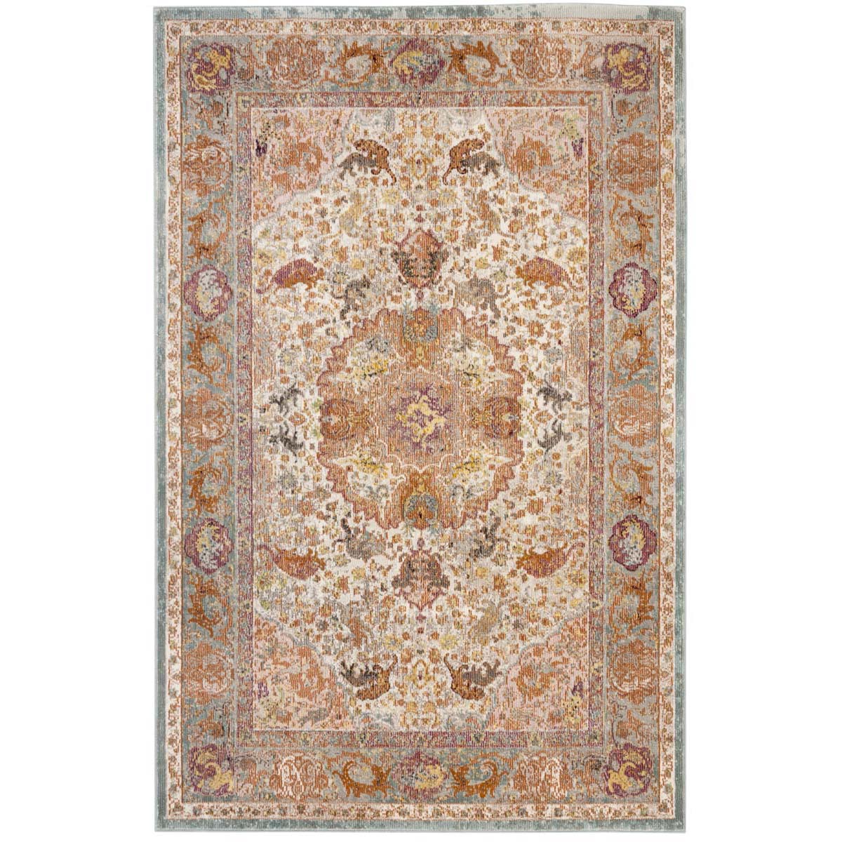 Safavieh Aria 120 Rug, ARA120 - Beige / Orange