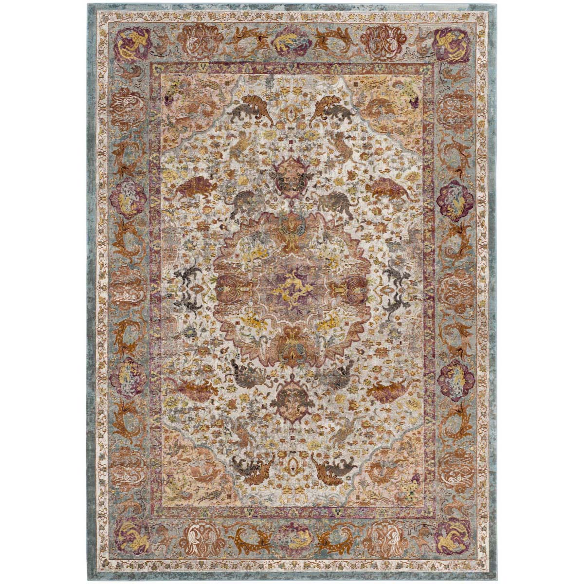 Safavieh Aria 120 Rug, ARA120 - Beige / Orange