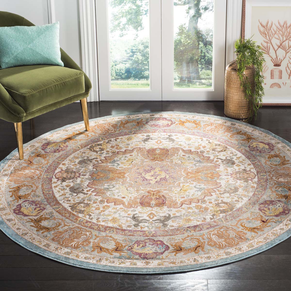 Safavieh Aria 120 Rug, ARA120 - Beige / Orange