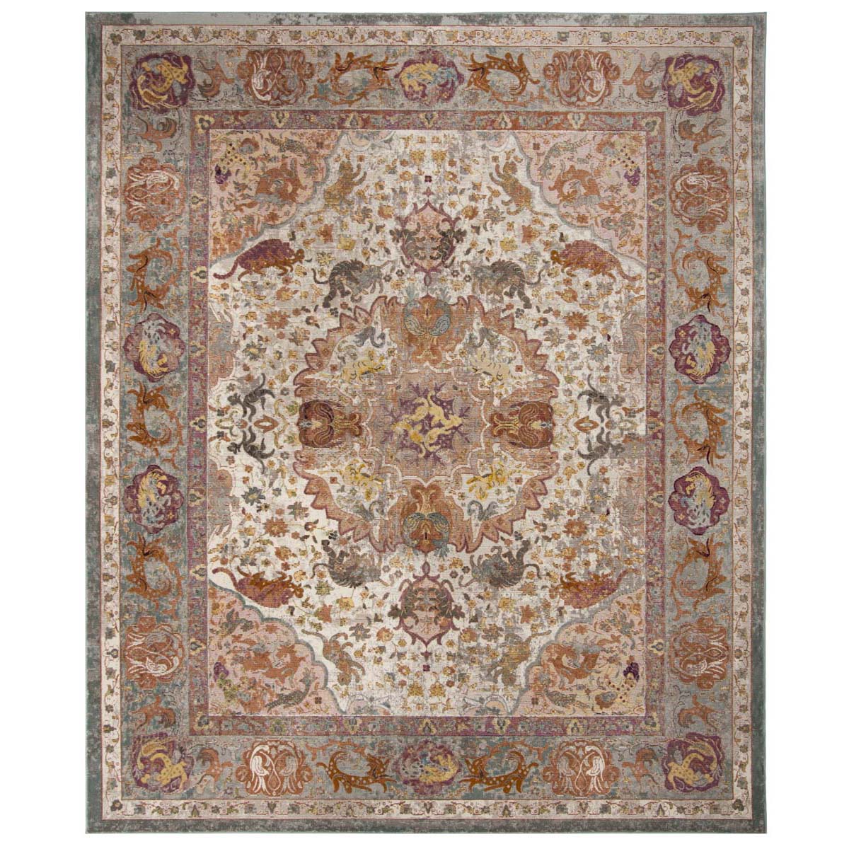Safavieh Aria 120 Rug, ARA120 - Beige / Orange