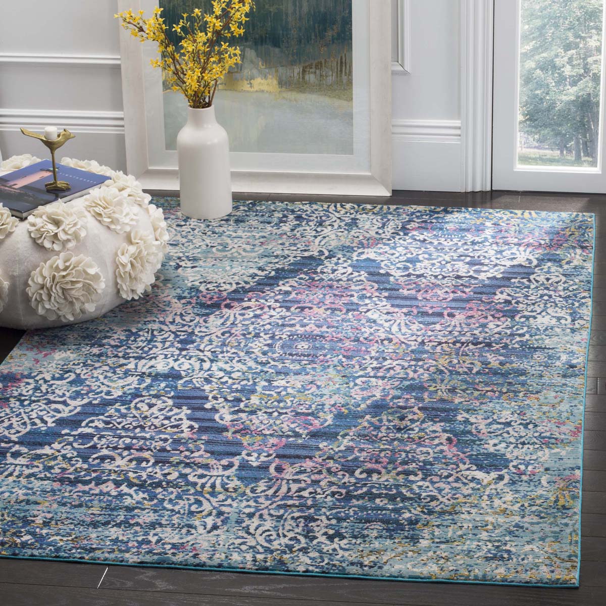 Safavieh Aria 128 Rug, ARA128 - Blue / Multi