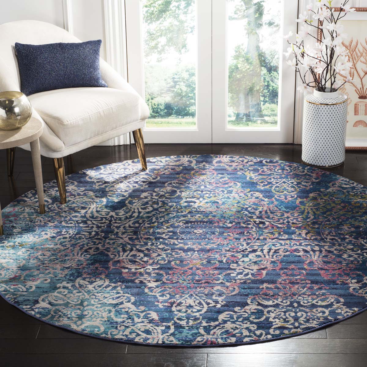 Safavieh Aria 128 Rug, ARA128 - Blue / Multi