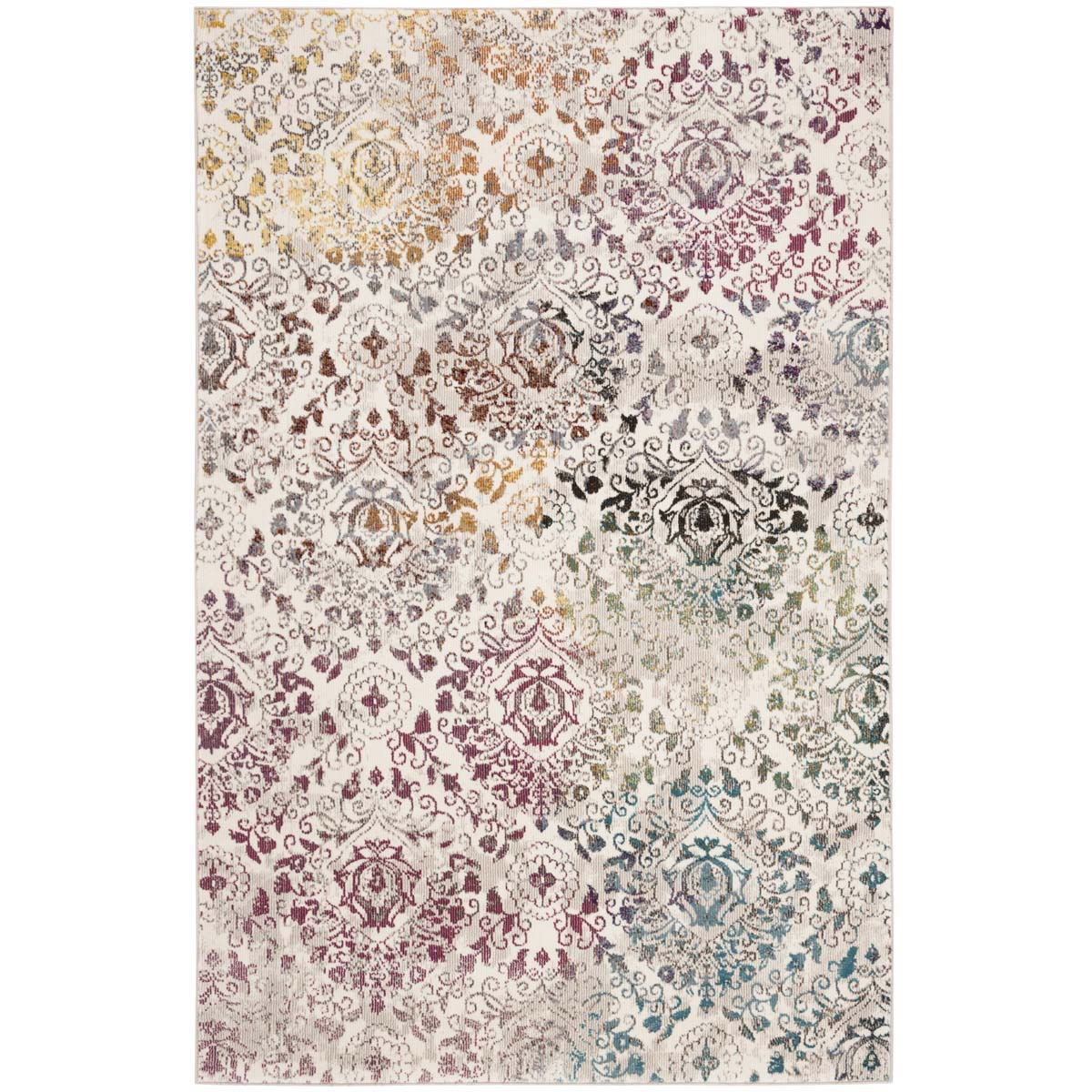 Safavieh Aria 172 Rug, ARA172 - Cream / Multi