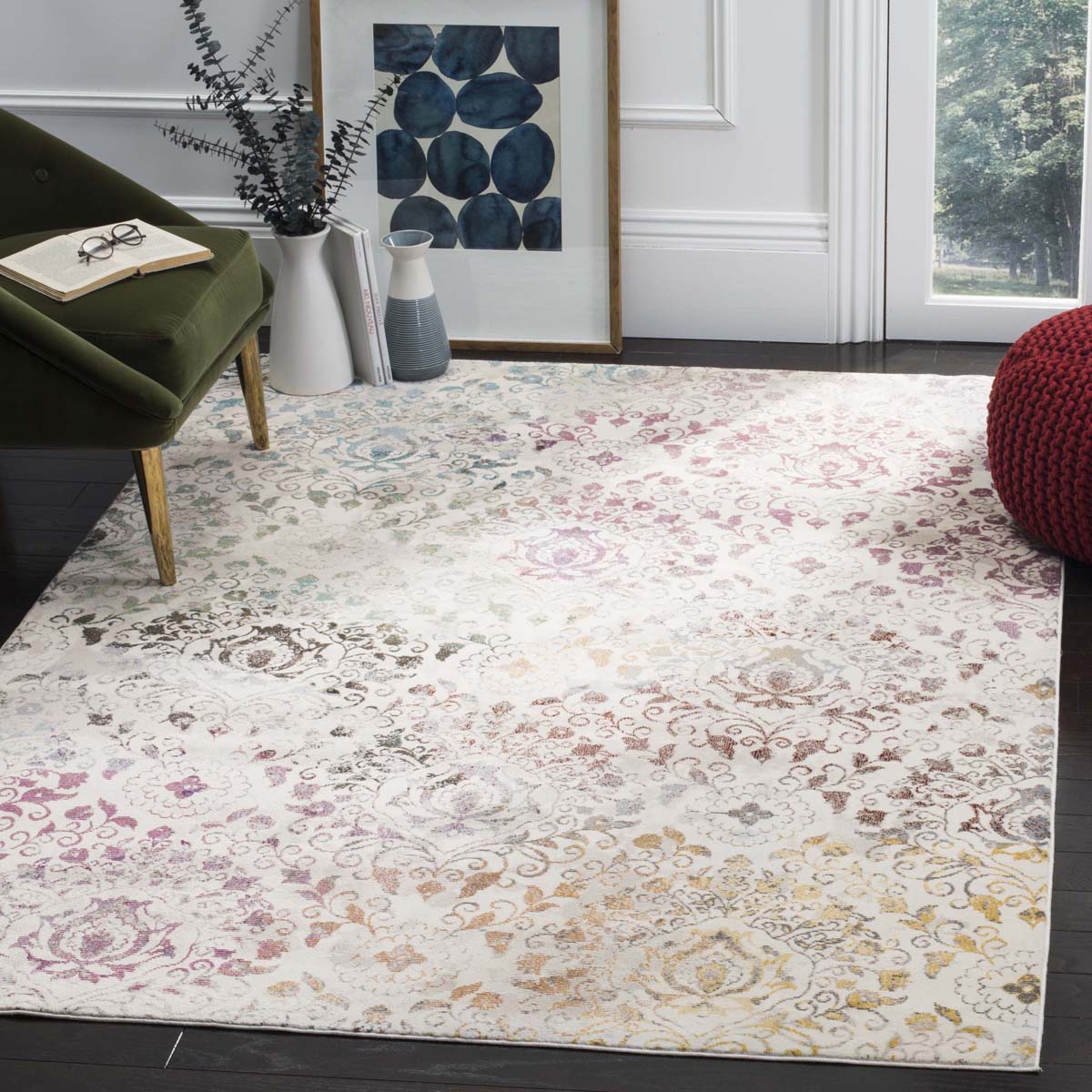 Safavieh Aria 172 Rug, ARA172 - Cream / Multi