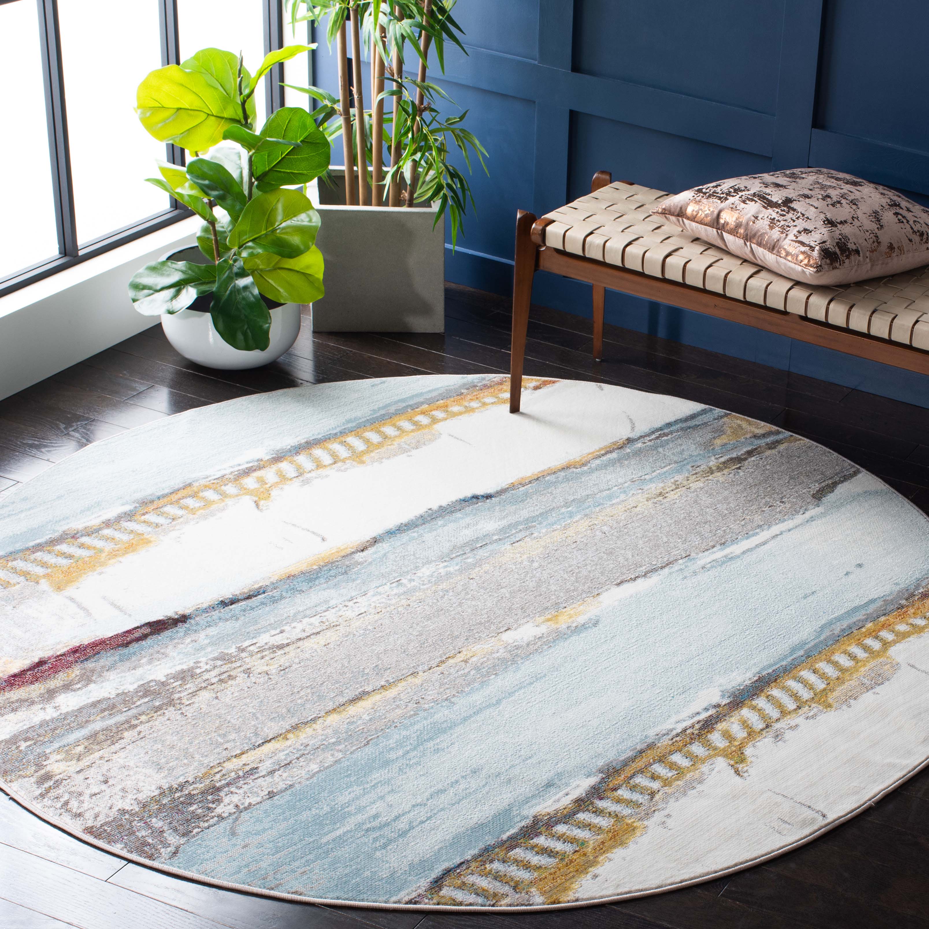 Safavieh Aria 190 Rug, ARA190 - Ivory / Light Blue