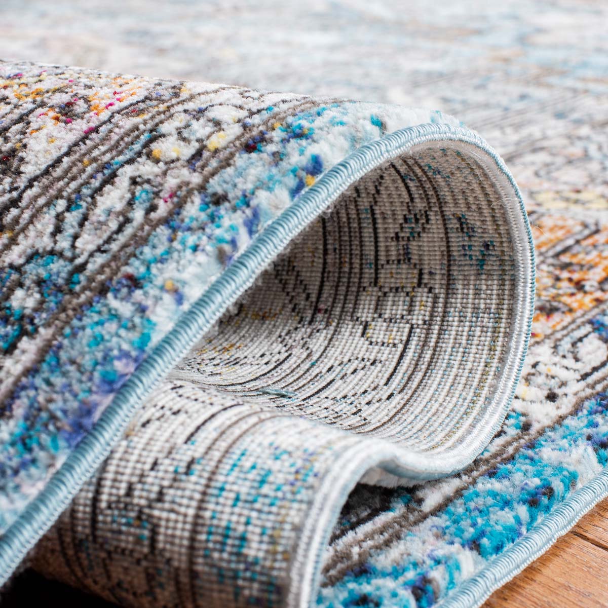 Safavieh Aria 191 Rug, ARA191 - Turquoise / Light Orange