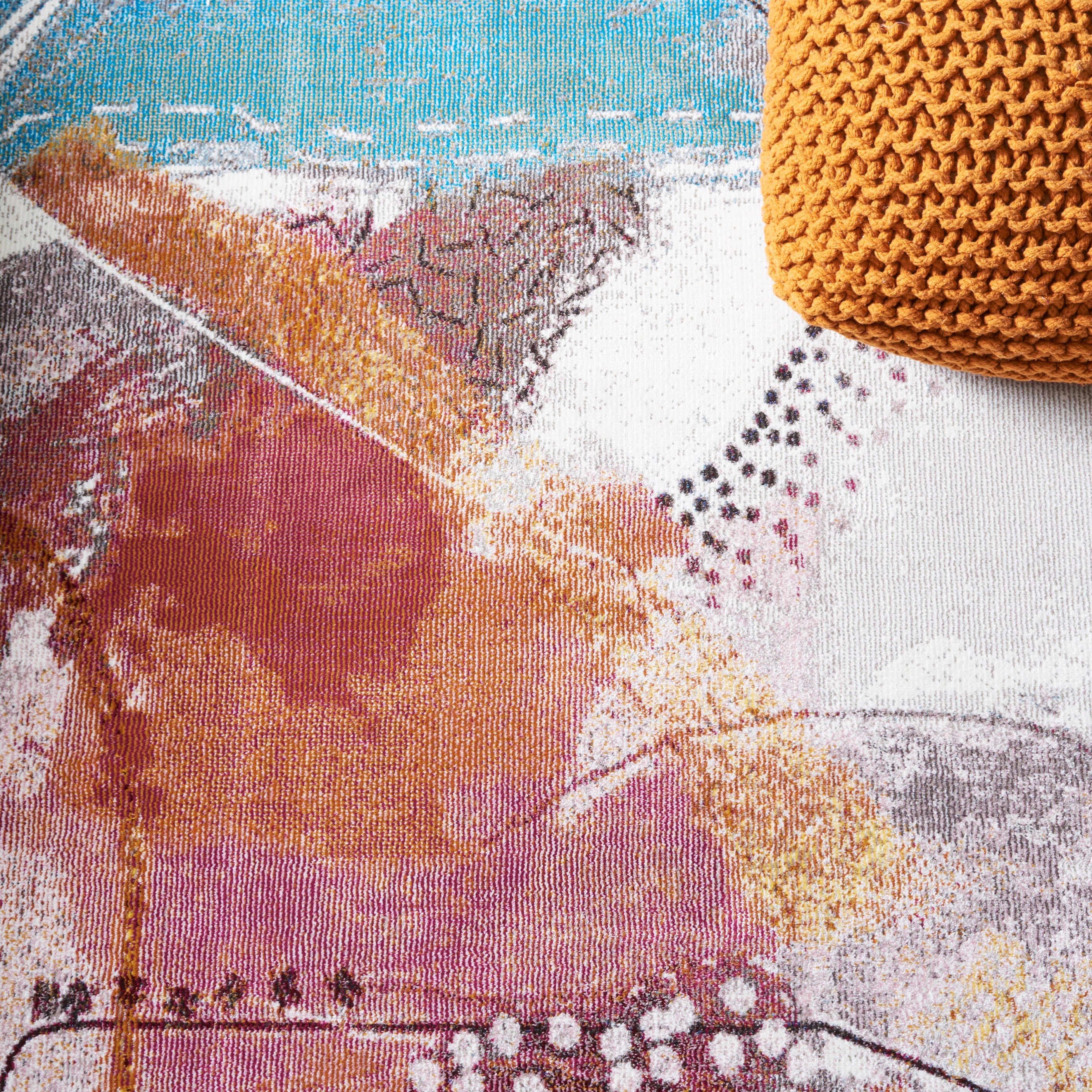 Safavieh Aria 193 Rug, ARA193 - Ivory / Red