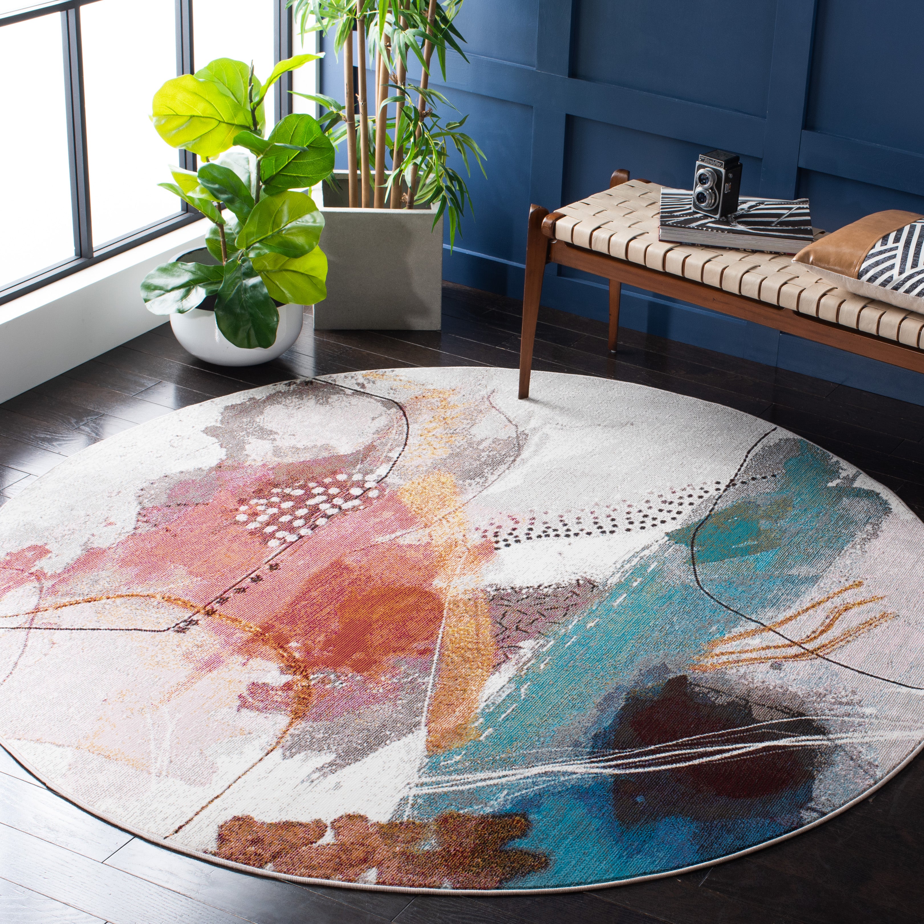 Safavieh Aria 193 Rug, ARA193 - Ivory / Red