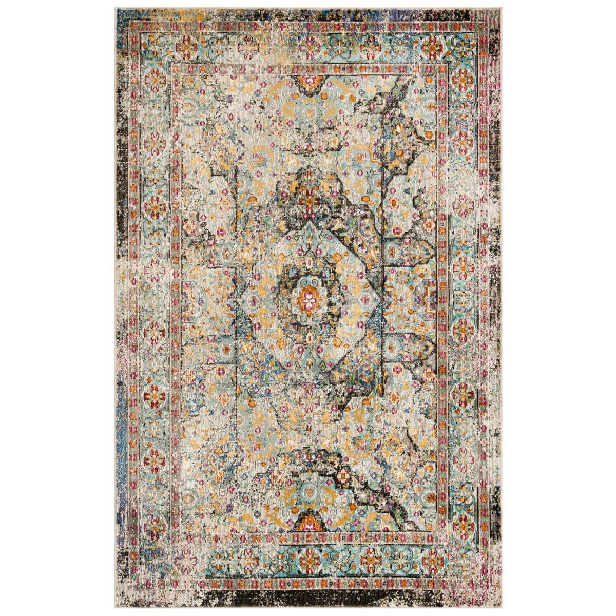Safavieh Aria 199 Rug, ARA199 - Blue / Multi