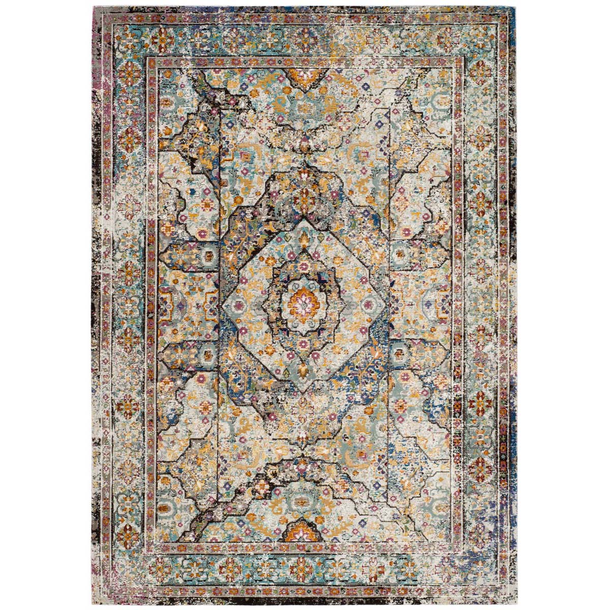 Safavieh Aria 199 Rug, ARA199 - Blue / Multi