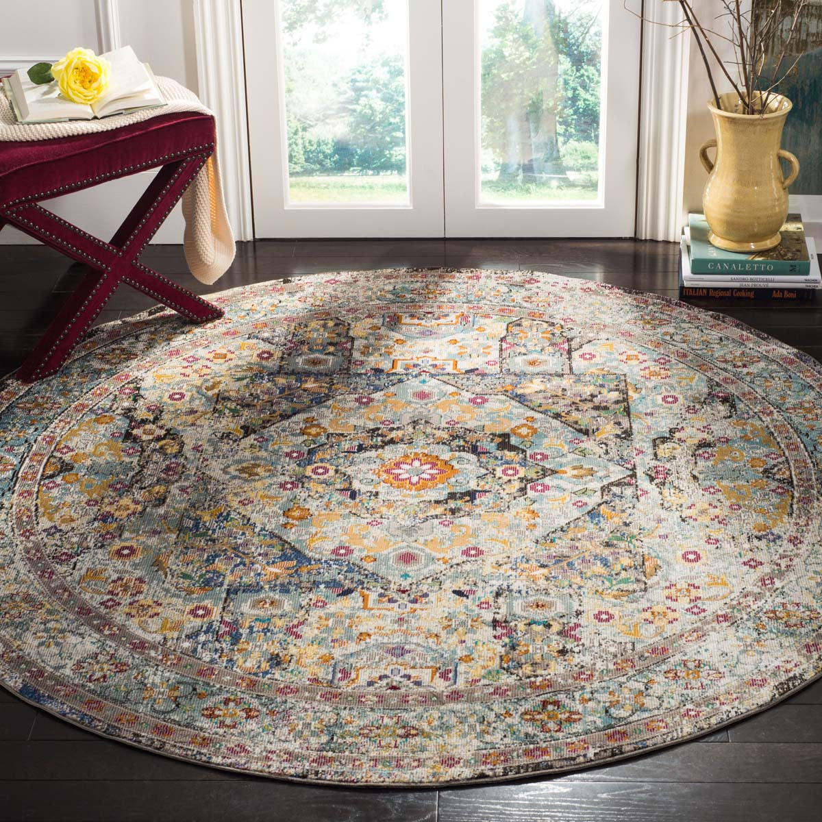 Safavieh Aria 199 Rug, ARA199 - Blue / Multi