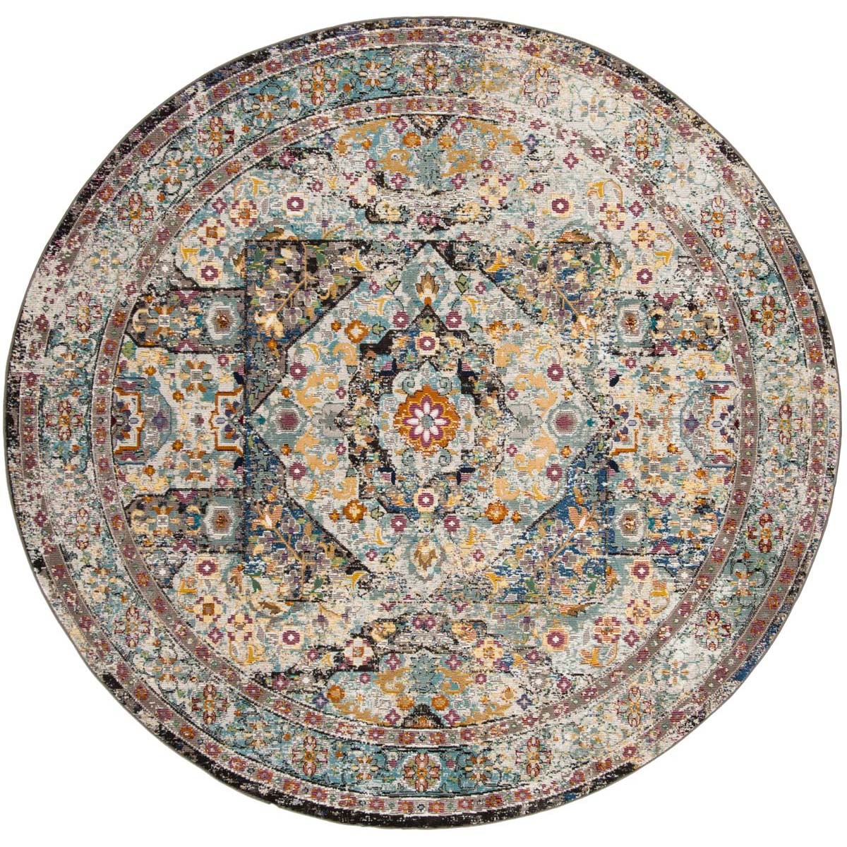 Safavieh Aria 199 Rug, ARA199 - Blue / Multi