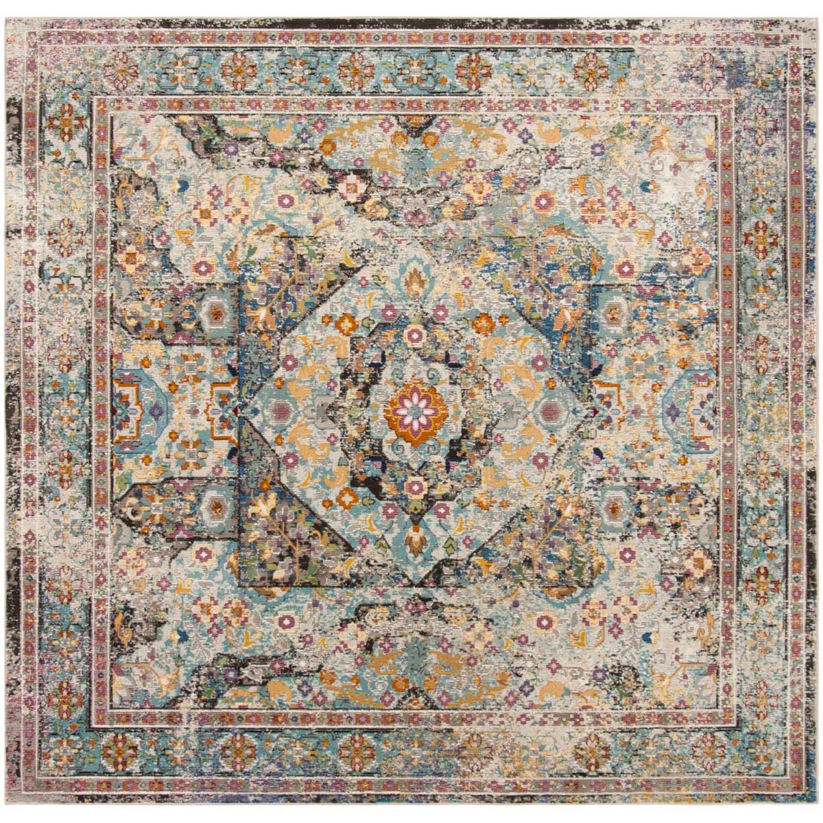 Safavieh Aria 199 Rug, ARA199 - Blue / Multi