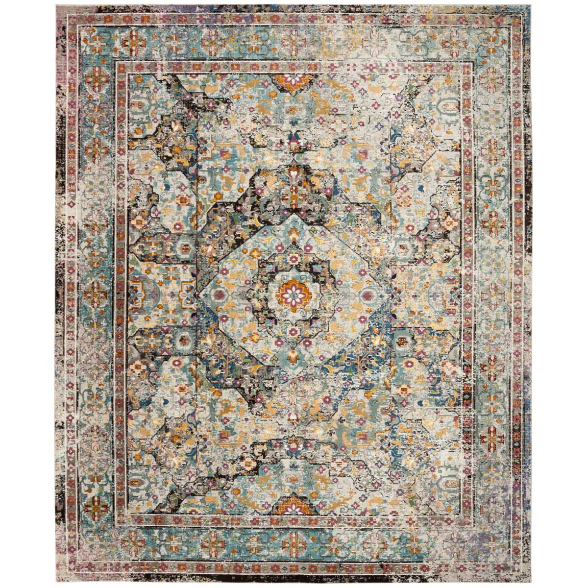 Safavieh Aria 199 Rug, ARA199 - Blue / Multi