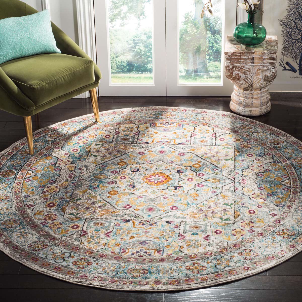 Safavieh Aria 199 Rug, ARA199 - Cream / Blue