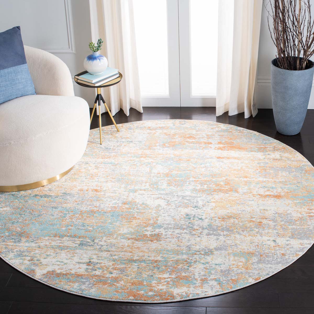 Safavieh Aria 566 Rug, ARA566 - Ivory / Aqua