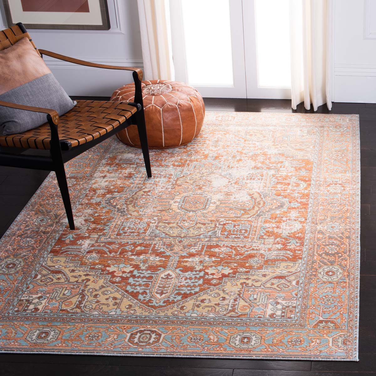 Safavieh Aria 580 Rug, ARA580 - Rust / Taupe