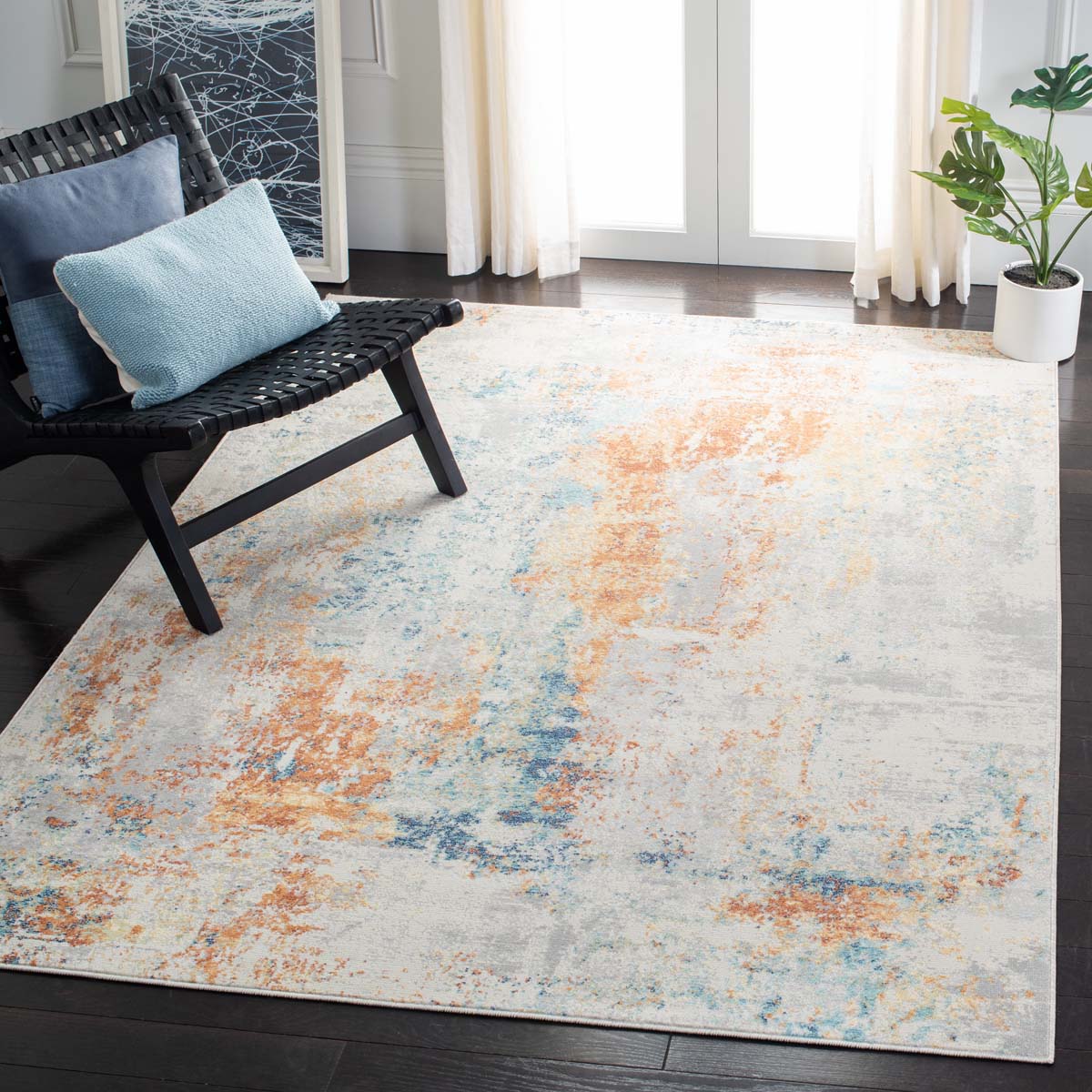 Safavieh Aria 581 Rug, ARA581 - Ivory / Rust