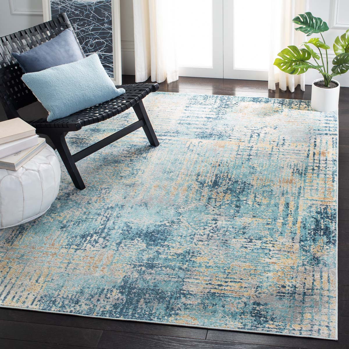 Safavieh Aria 585 Rug, ARA585 - Ivory / Blue