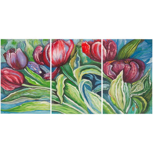 Safavieh Nouveau Tulips Triptych Wall Art, ART2038