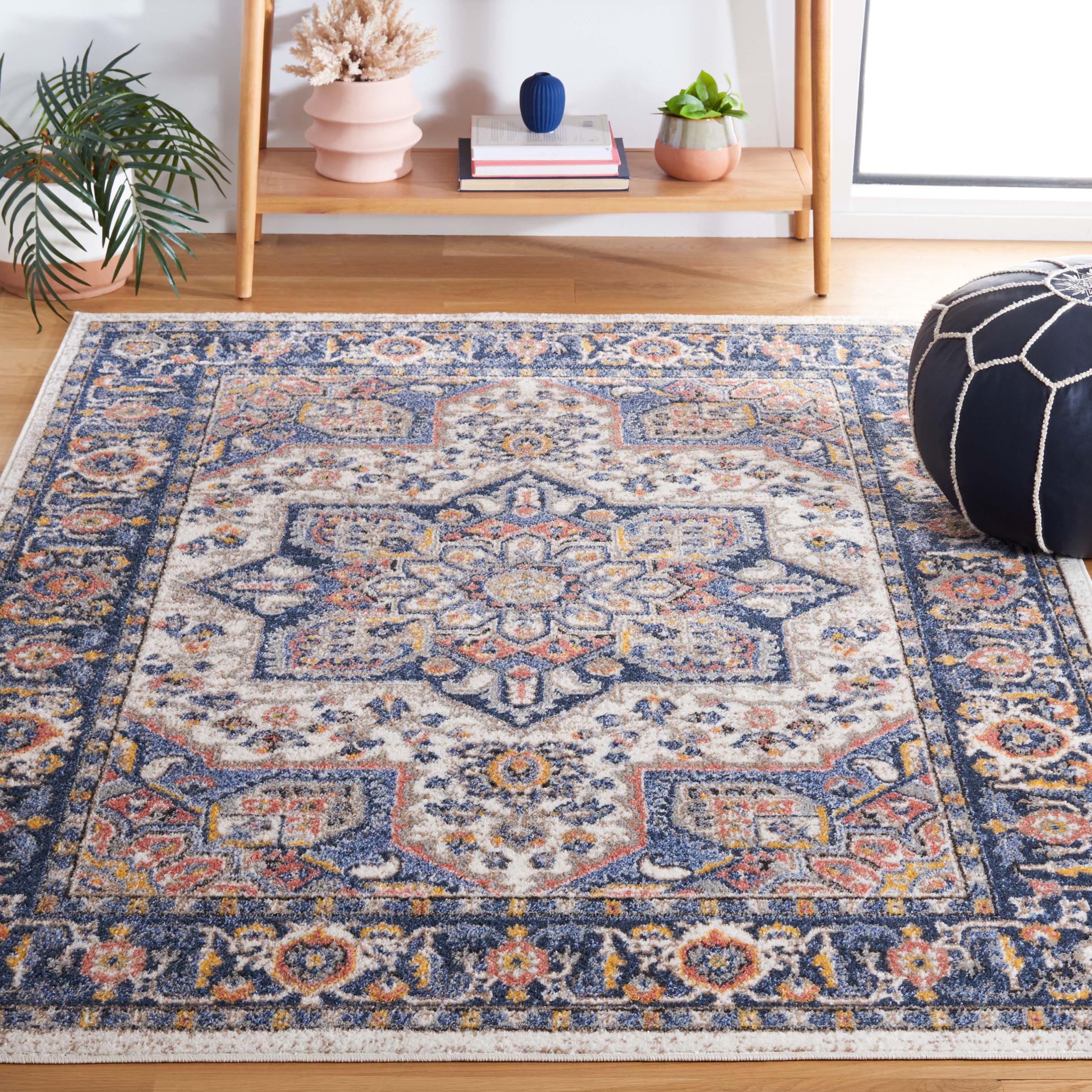 Safavieh Astoria 404 Rug, ASA404 - Blue / Rust