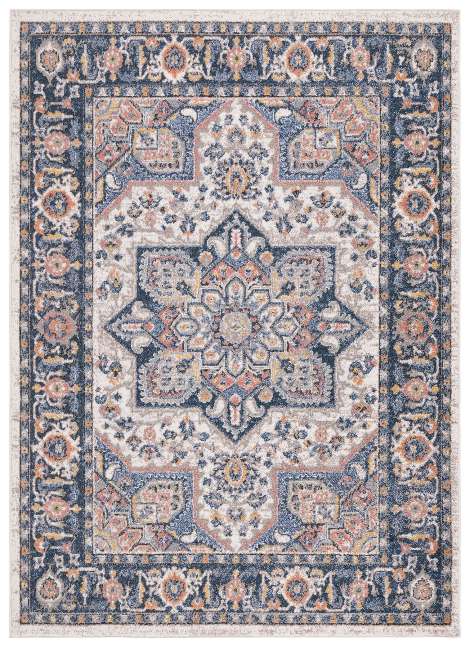 Safavieh Astoria 404 Rug, ASA404 - Blue / Rust