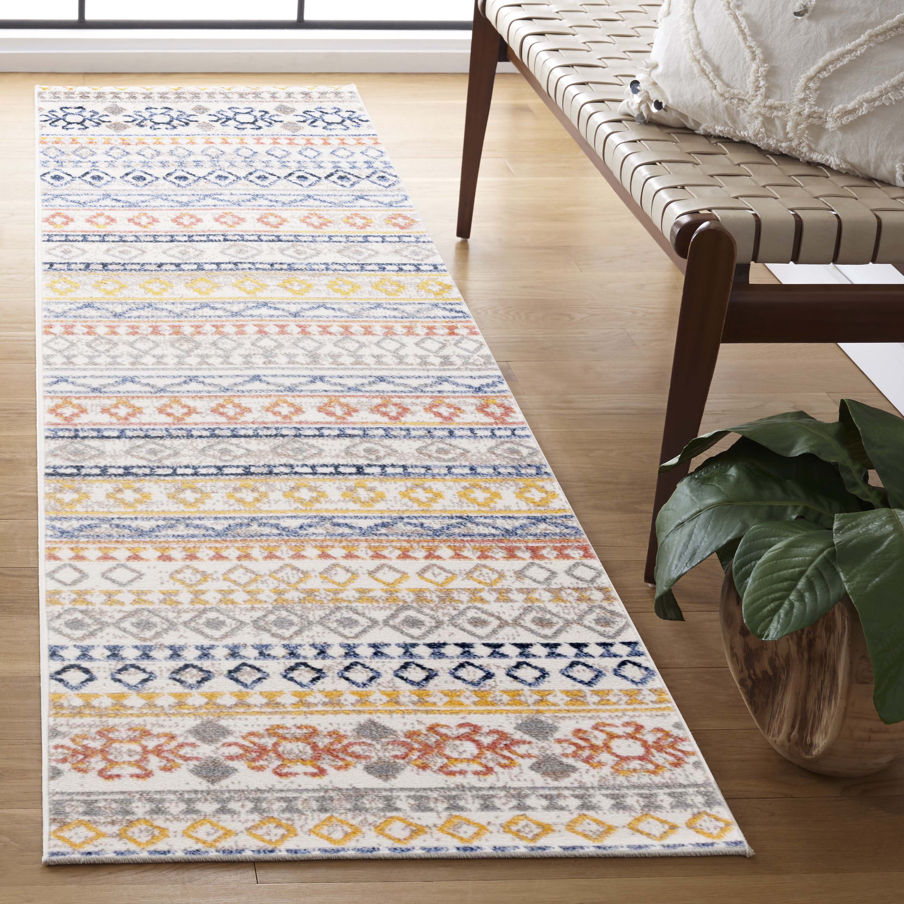 Safavieh Astoria 414 Rug, ASA414 - Ivory / Blue Rust