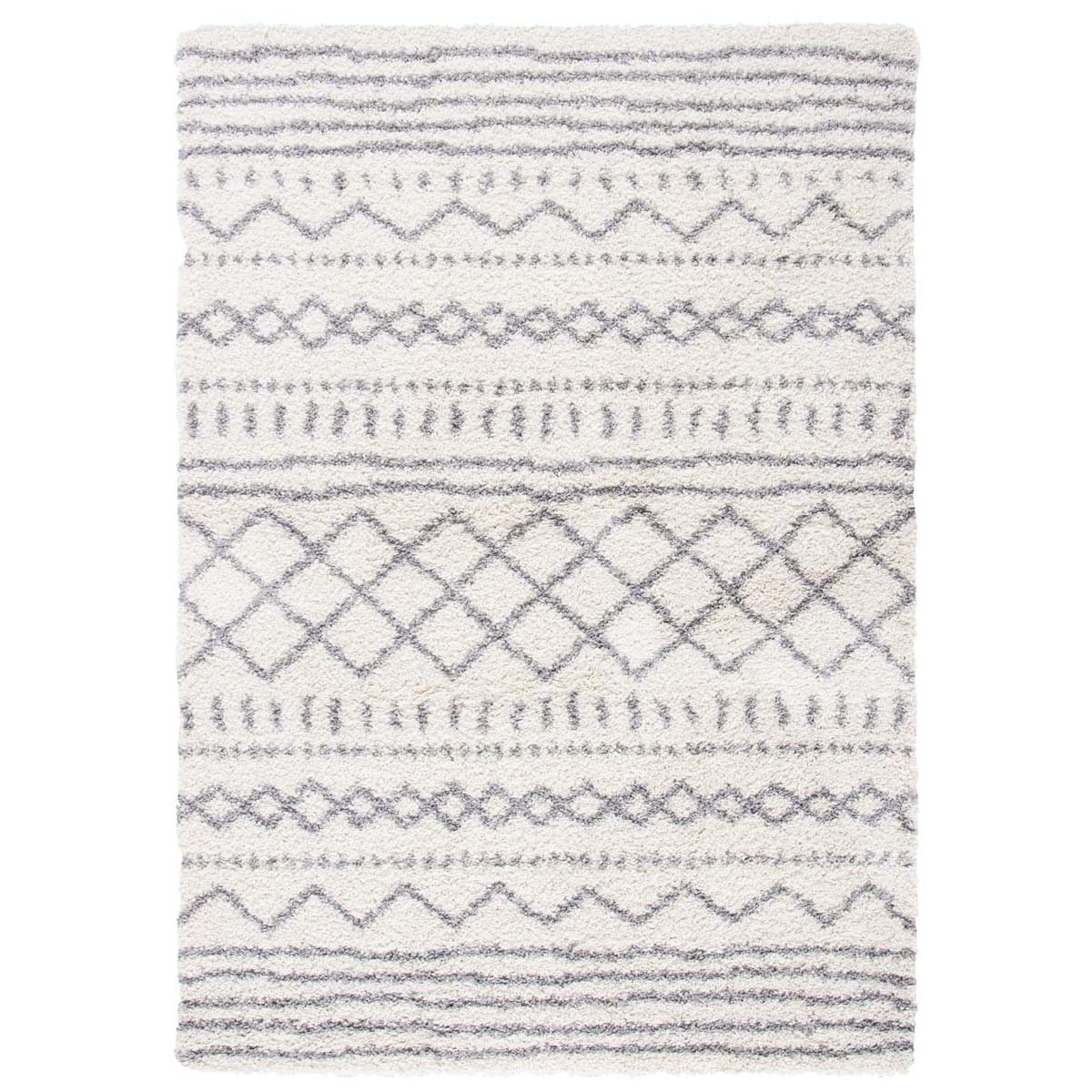 Safavieh Arizona Shag 741 Rug, White, ASG741 - Ivory / Grey