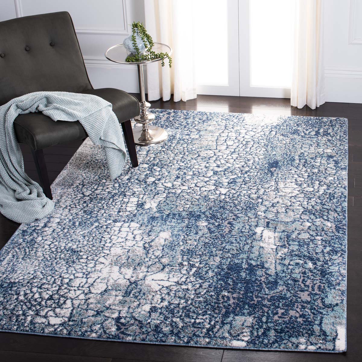 Safavieh Aston 706 Rug, ASN706 - Navy / Grey