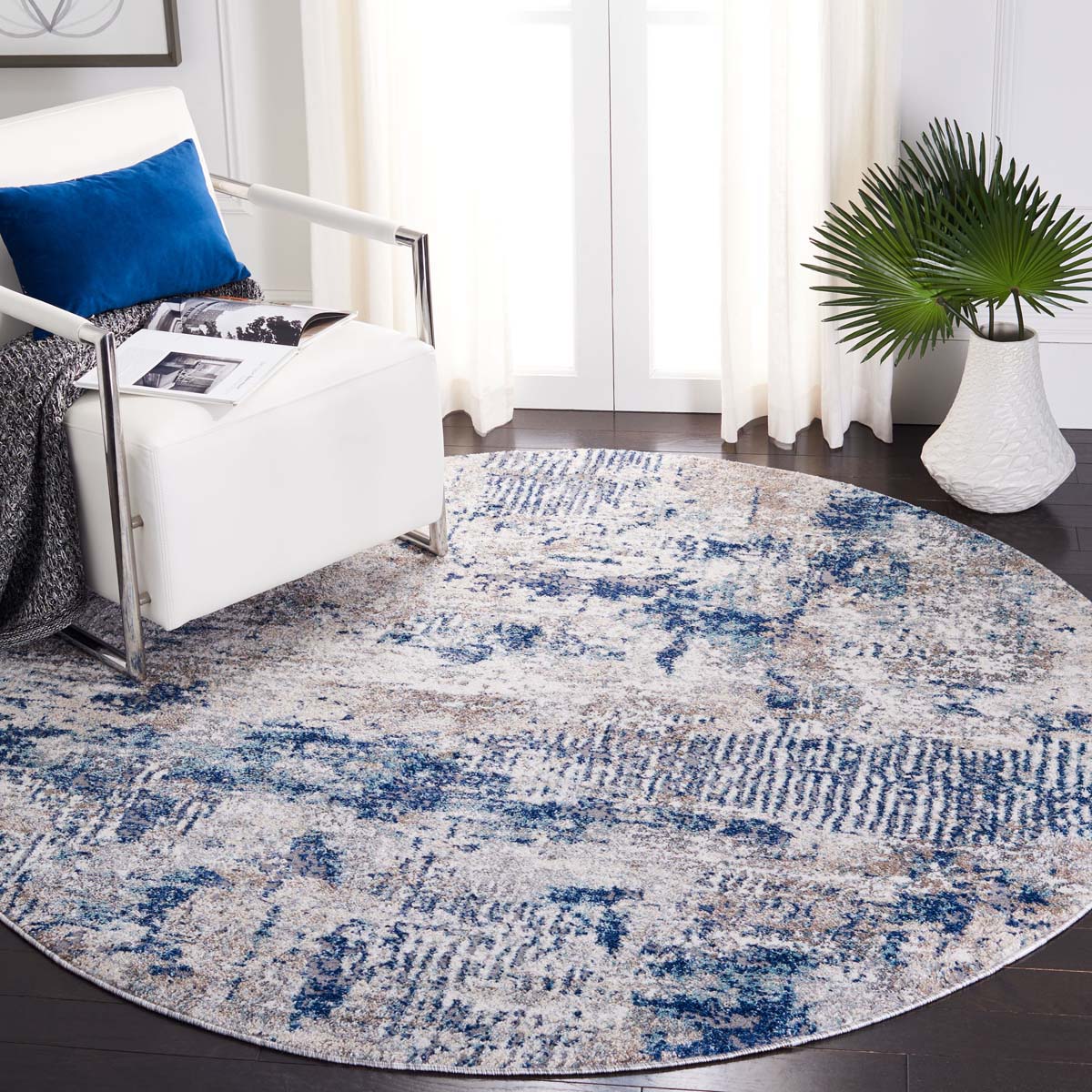 Safavieh Aston 712 Rug, ASN712 - Grey / Navy