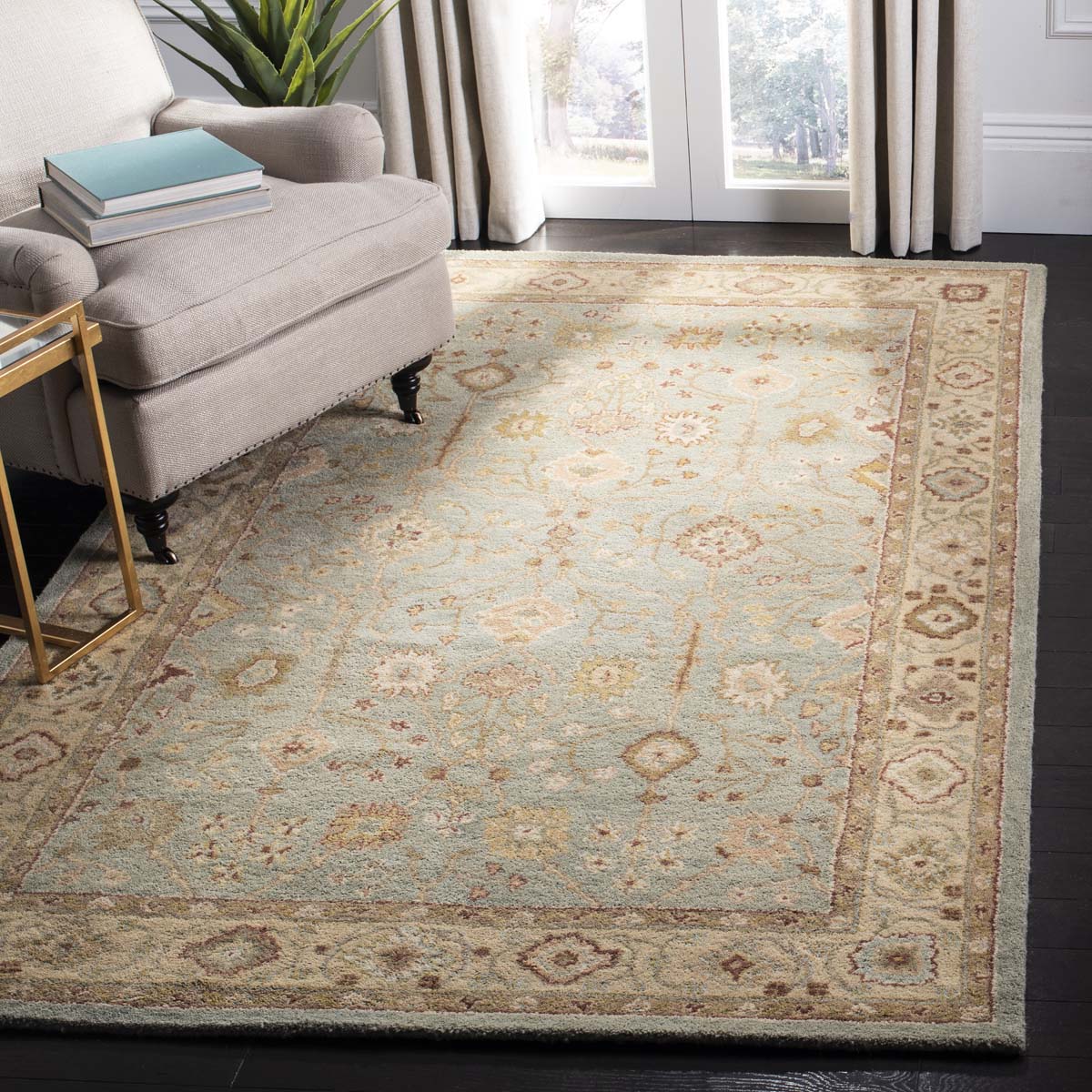 Safavieh Antiquity 17A Rug, AT317A - Teal / Beige