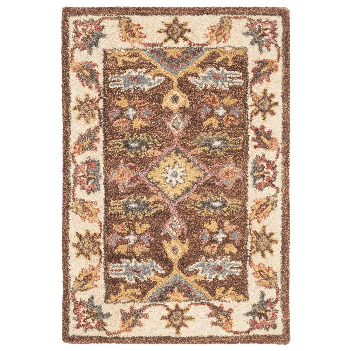 Safavieh Antiquity 02T Rug, AT502T - Dark Brown / Ivory