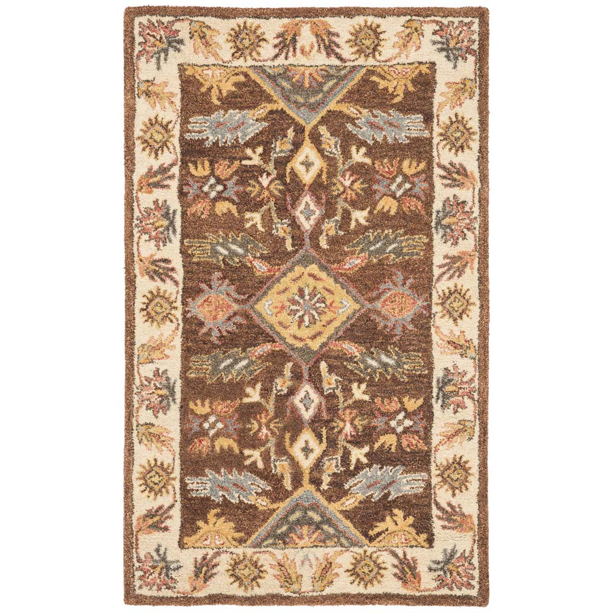 Safavieh Antiquity 02T Rug, AT502T - Dark Brown / Ivory