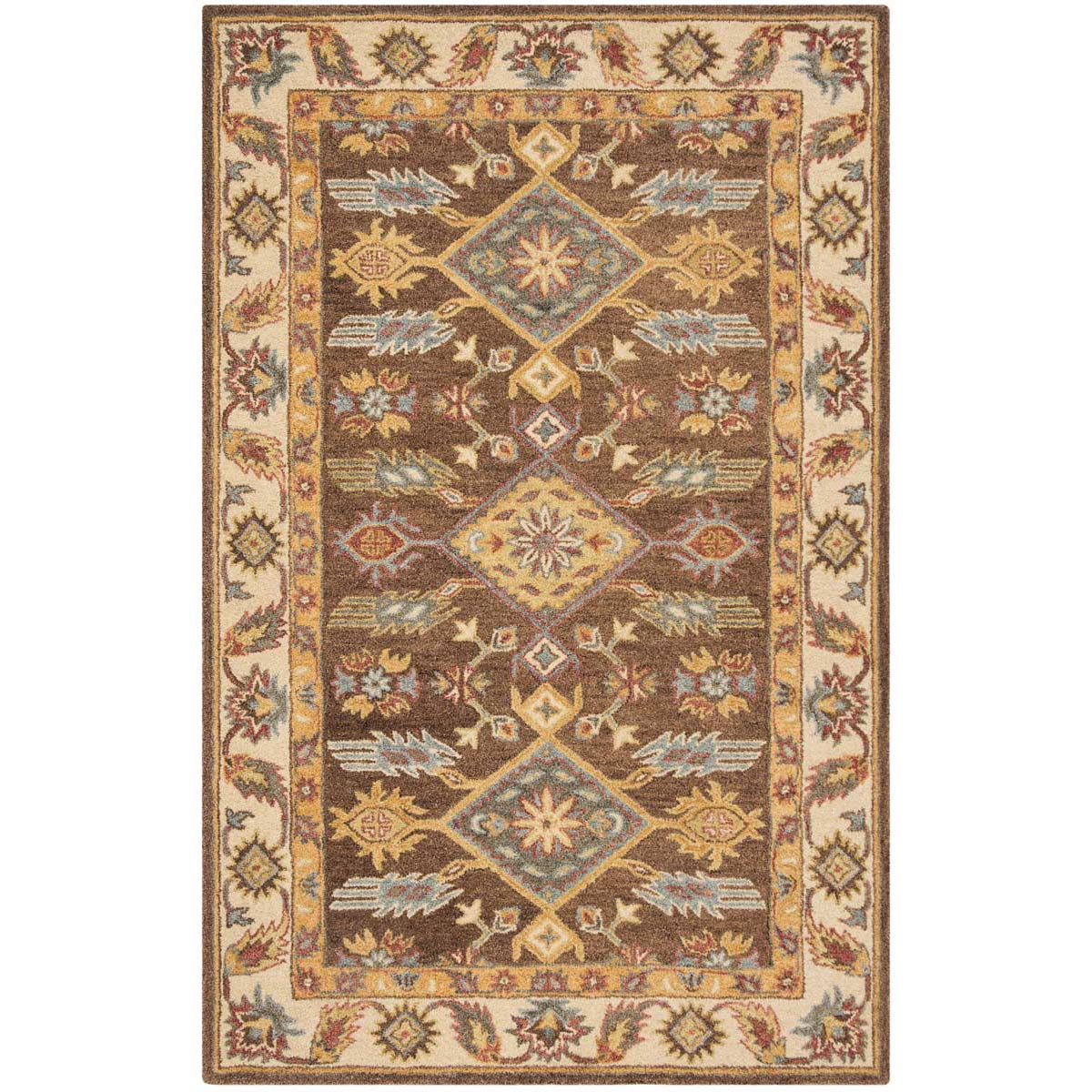 Safavieh Antiquity 02T Rug, AT502T - Dark Brown / Ivory