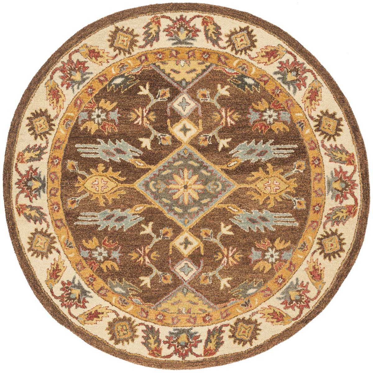 Safavieh Antiquity 02T Rug, AT502T - Dark Brown / Ivory
