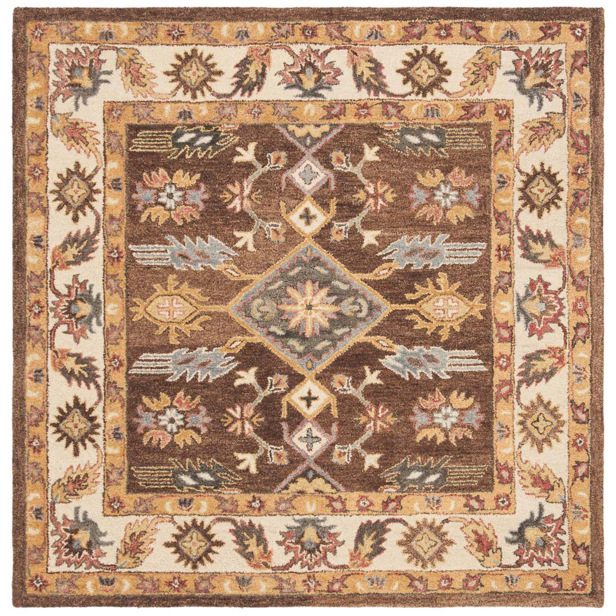 Safavieh Antiquity 02T Rug, AT502T - Dark Brown / Ivory