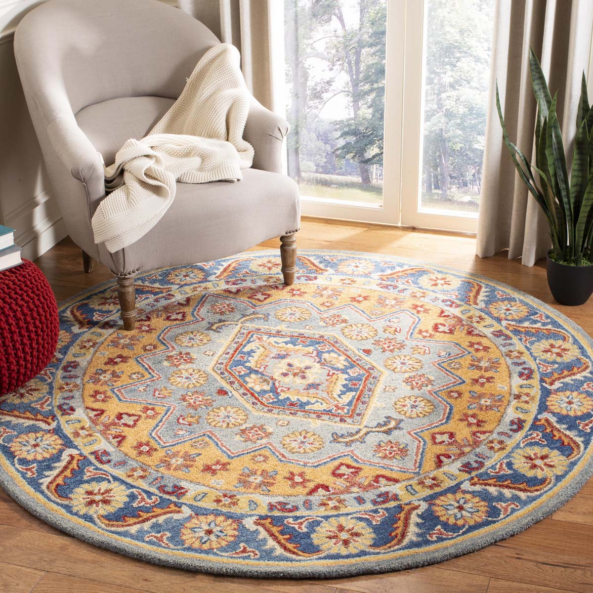 Safavieh Antiquity 04M Rug, AT504M - Blue / Gold