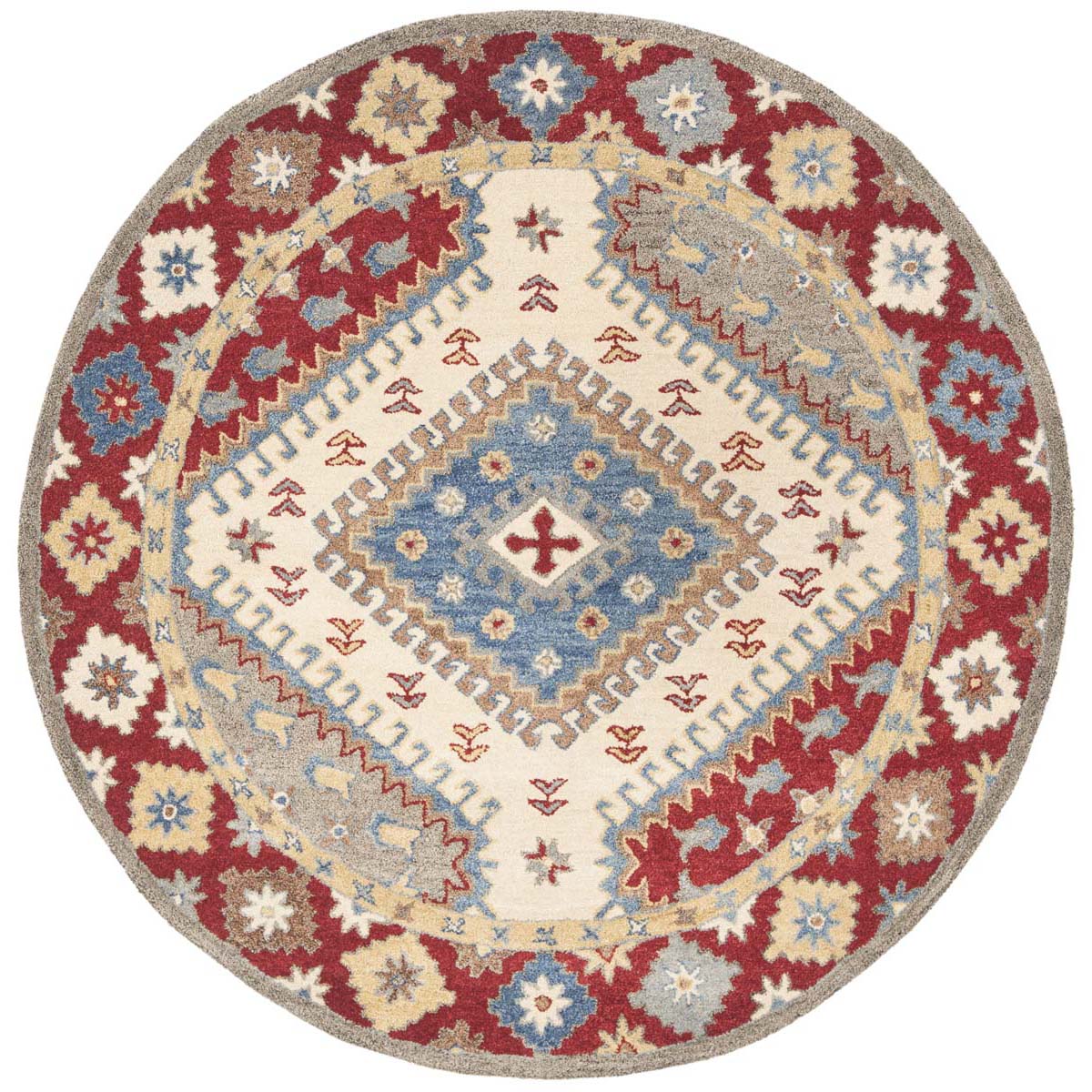 Safavieh Antiquity 07Q Rug, AT507Q - Red / Ivory
