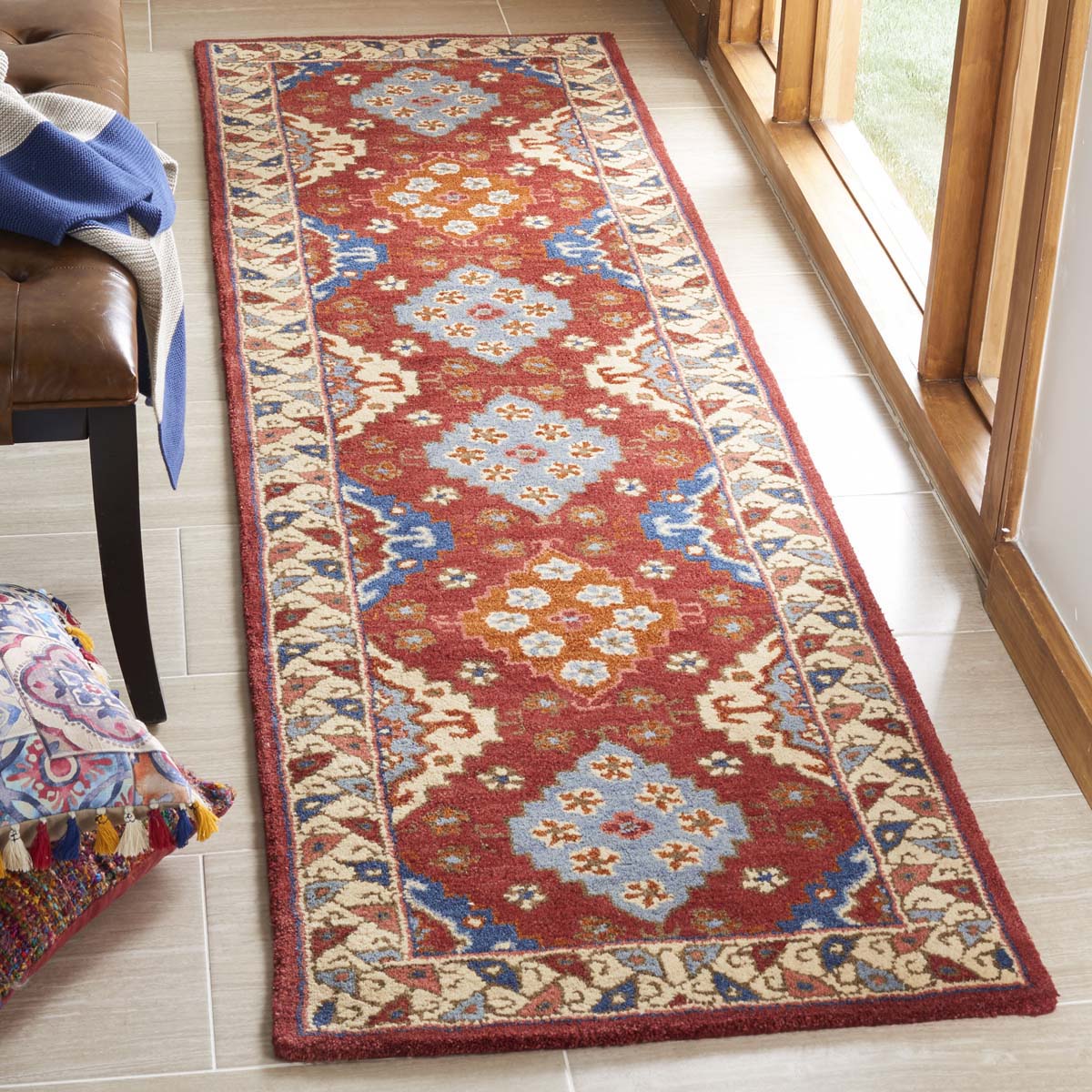 Safavieh Antiquity 09Q Rug, AT509Q - Red / Blue