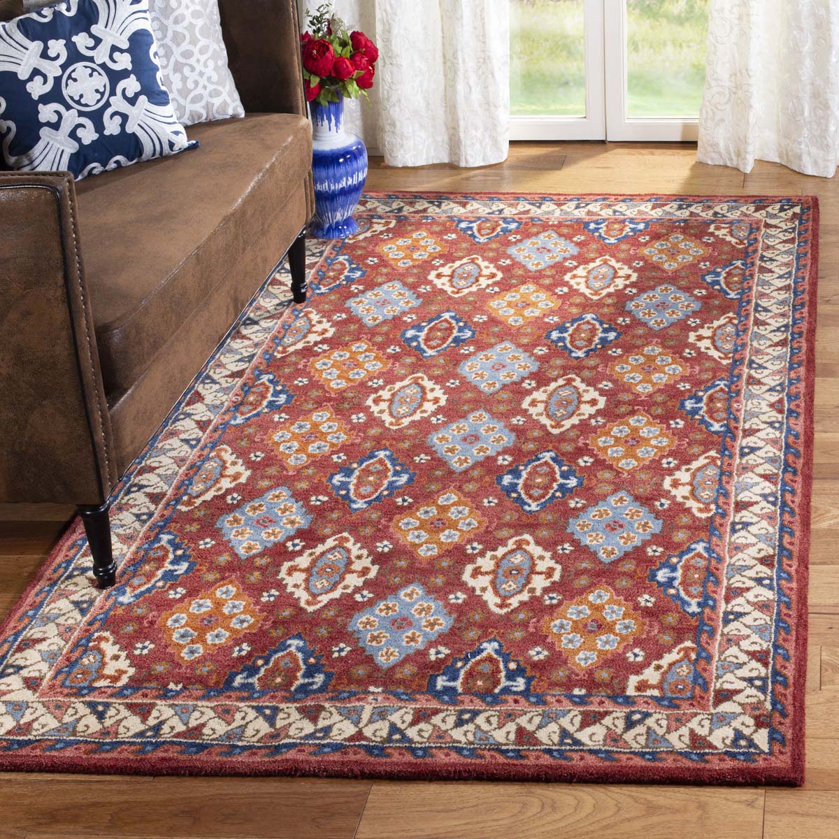 Safavieh Antiquity 09Q Rug, AT509Q - Red / Blue